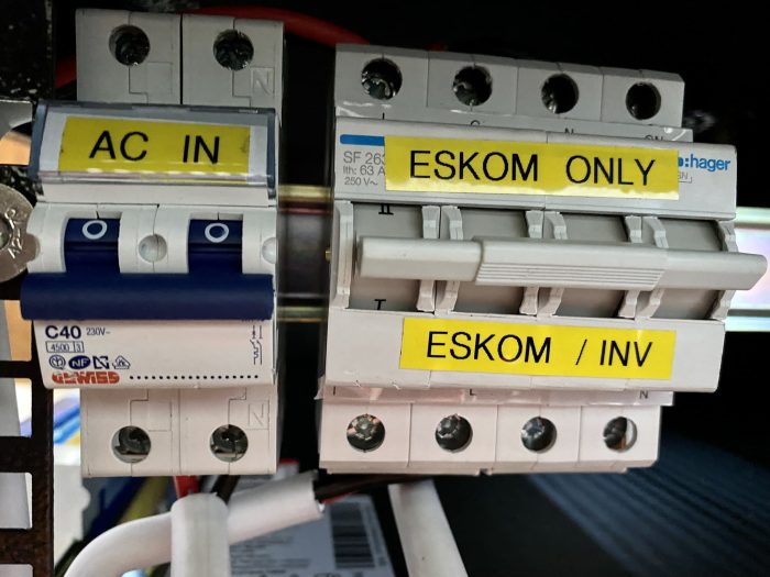 Revov Cube 5kWh - Eskom & AC Connections