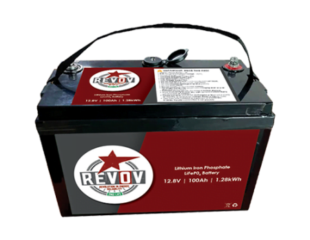 REVOV 12V LiFe 100Ah 1.280kWh Battery