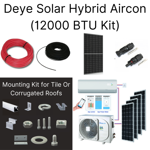 Deye Solar Hybrid Aircon (12000 BTU Kit)