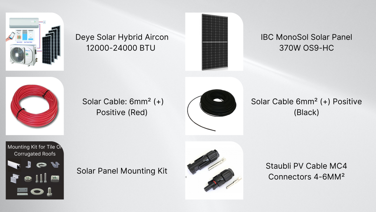 Easy Deye Solar Hybrid Aircon (12000 BTU Kit) 3