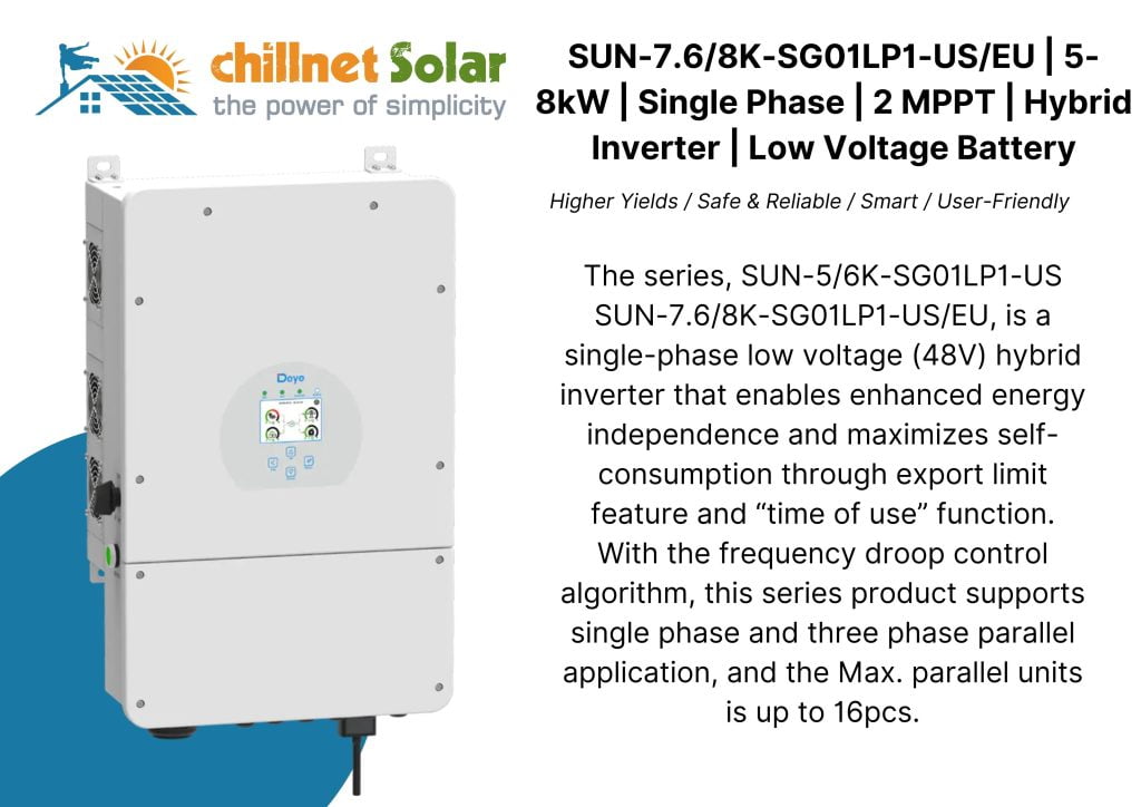 Deye 8Kw Single Phase Hybrid Inverter